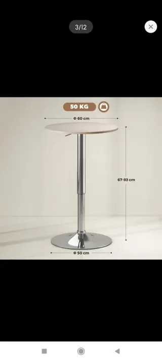 Tavolo Bar Altezza Regolabile