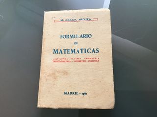 Formulario de matemáticas de bolsillo.