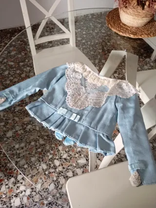 Traje de Fallera azul y morado