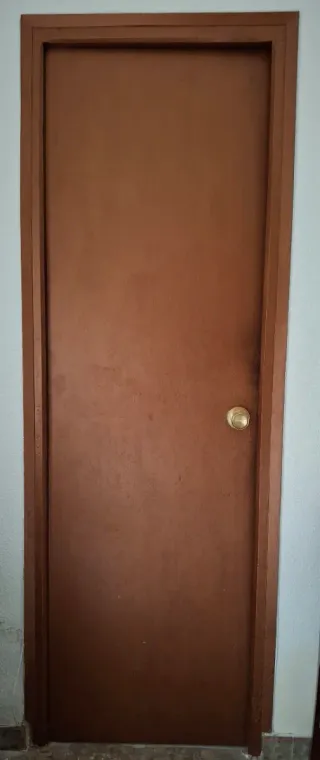 Puerta madera interior con cristal