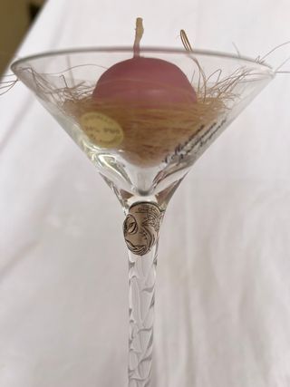 Portavelas de cristal tipo copa