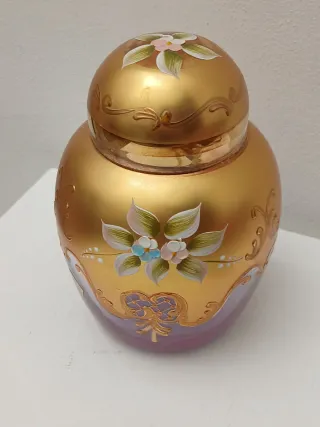Vaso Murano Vintage Oro e Viola