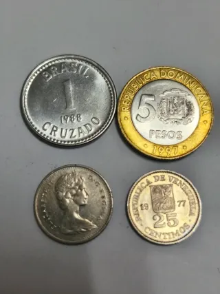 Lote 24 Monedas Americanas Varios Países
