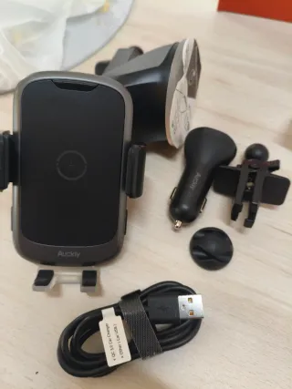 Soporte Coche Carga Inalámbrica Auckly 15W