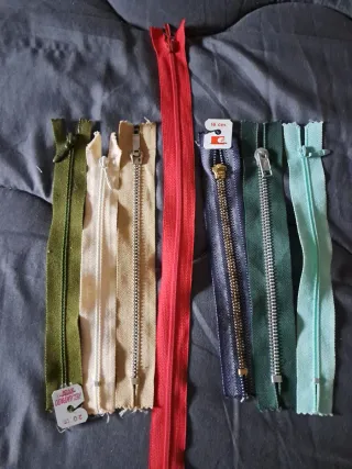 Lote de cremalleras de colores