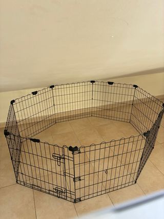 Parque Metálico para Mascotas con Puerta