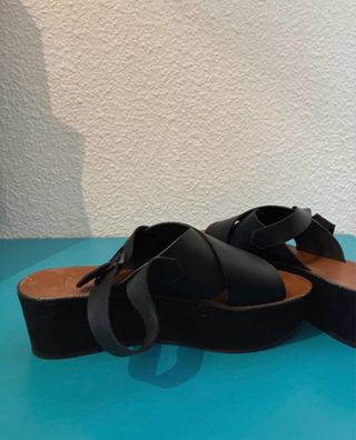 Sandalias Zara Piel Cruzadas