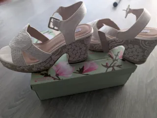 Sandalias Mandarina Talla 40 Novia