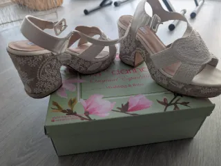 Sandalias Mandarina Talla 40 Novia