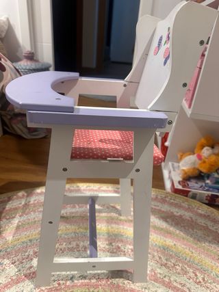 Trona de madera para muñecas