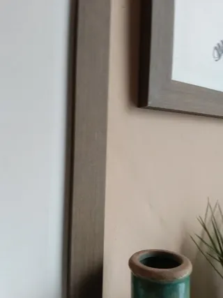 Set di 2 quadri animali con cornice in legno