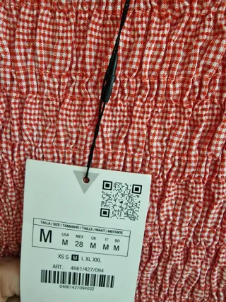 Minifalda elástica Zara Talla Única Roja