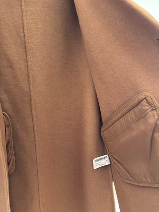 Abrigo paño camel Zara