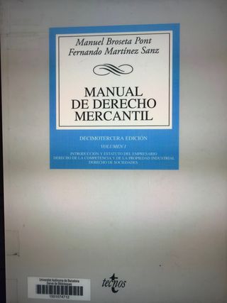 Manual de Derecho Mercantil ONLINE