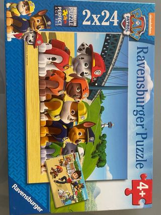 Juego de mosaico y puzzle patrulla canina.