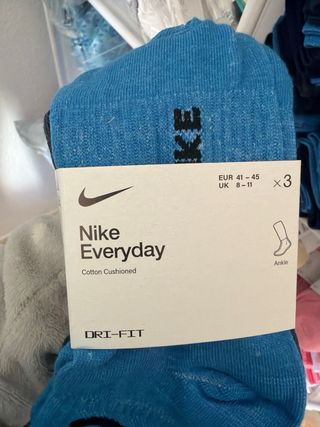 Calcetines tobilleros Nike hombre azul y negro