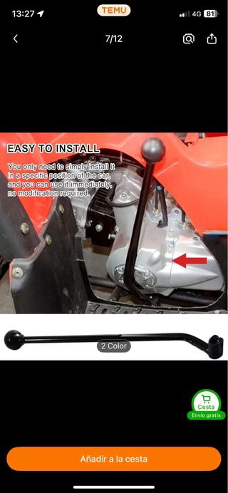 Palanca de cambio de marchas para moto