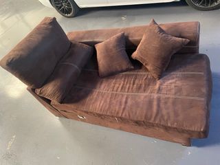 Sofá Marrón Tipo Alcantara