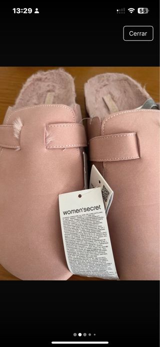 Zapatilla Women'secret rosa talla 40