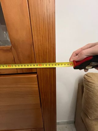 Armario vitrina madera y cristal