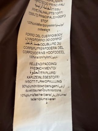 Abrigo plumífero El Ganso hombre marrón