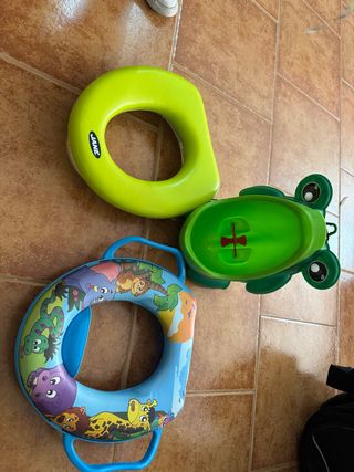 Lote orinal: Asiento WC y orinal rana