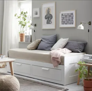 Diván cama IKEA BRIMNES con colchones