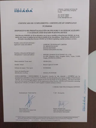 Luz de emergencia V16 GPS CONECTADA GEO BALIZA