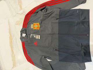 Chaqueta deportiva Adidas gris y roja ORIGINAL