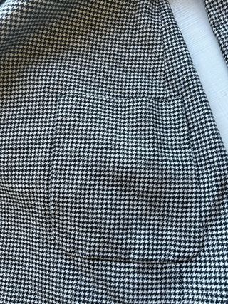 Abrigo Zara Cuadro Vichy Negro Blanco