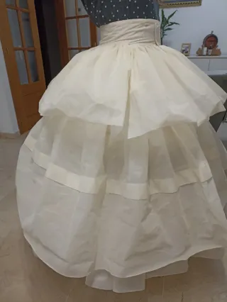 Cancán traje de fallera blan loco