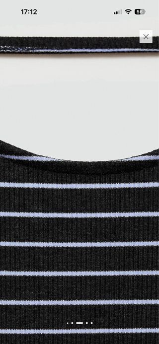 Vestido largo rayas canalé lurex S