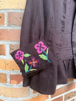 Chaqueta Tintoretto Marrón Bordada