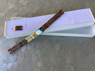 Pulsera JOSE acero grabada oro y plata