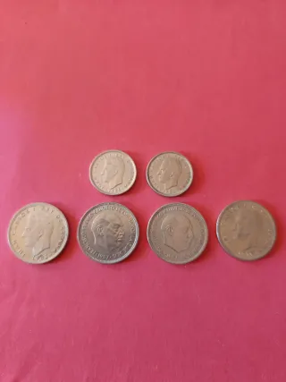Lote de 6 Monedas Españolas - (10A07)