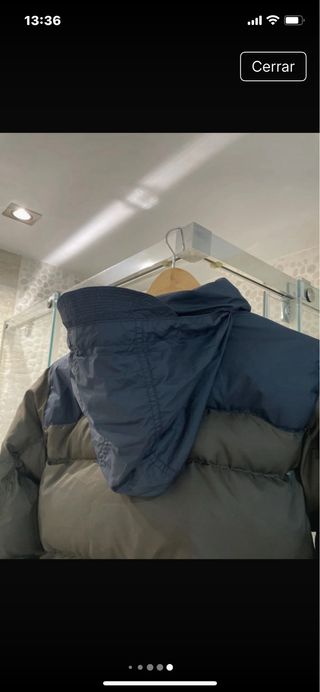 Plumífero Ralph Lauren Verde Oliva y azul oscuro.