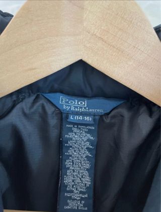 Plumífero Ralph Lauren Verde Oliva y azul oscuro.