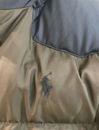 Plumífero Ralph Lauren Verde Oliva y azul oscuro.