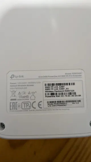 TP-Link PGW2440 Kit 2400 PLC Wi-Fi 6