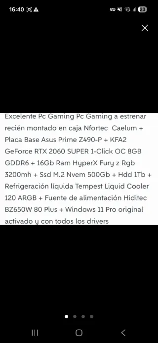 PC Gaming Nfortec Blanca