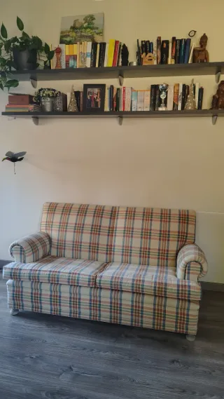 Sofá 2 plazas rústico tela