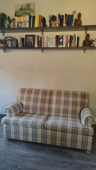 Sofá 2 plazas rústico tela