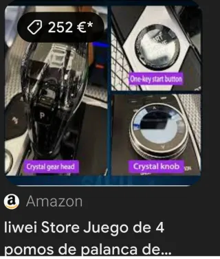 Palanca de cambios de cristal de BMW