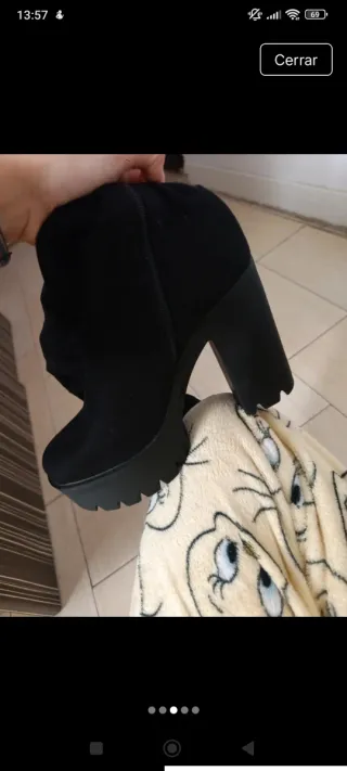 Botas altas negras plataforma talla 38