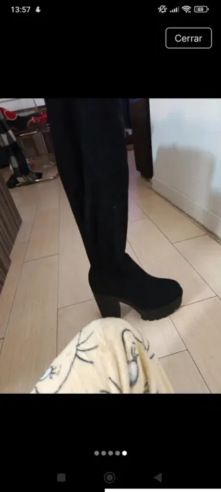 Botas altas negras plataforma talla 38