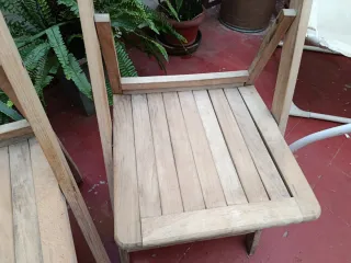 Sillas plegables madera maciza