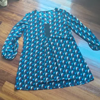 Abito corto donna fantasia geometrica