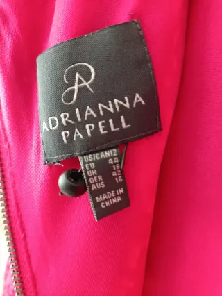 Vestido Adrianna Papell Rosa Fucsia Talla 44