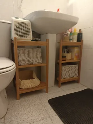 2 Scaffali Angolo Bagno IKEA Bambù