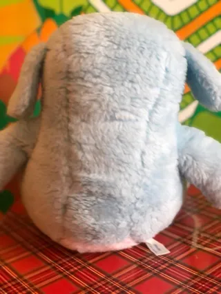 Peluche perro azul con chupete